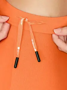 Zivame Women Orange Solid Saree Shapewear