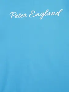 Peter England Boys Blue Printed Pure Cotton Sweatshirt
