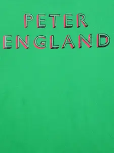 Peter England Boys Green Printed Pure Cotton Sweatshirt