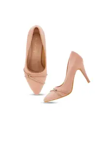 DressBerry Women Pink Velvet Pumps