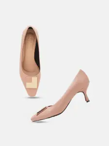 DressBerry Women Pink Kitten Pumps