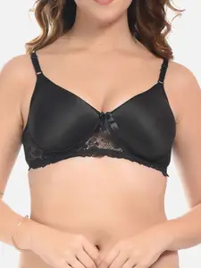 FIMS Black & Pink Pack Of 2 Cotton Lightly Padded Bra