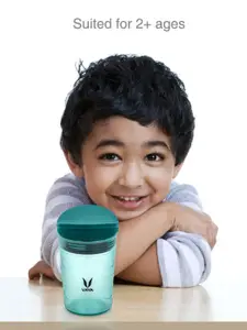 Vaya Drynk Frosted Green Vacuum Insulated Flask with PediaSafe Lid 280 ml