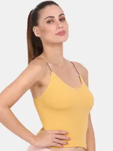Amour Secret Women Yellow Solid Padded Camisoles