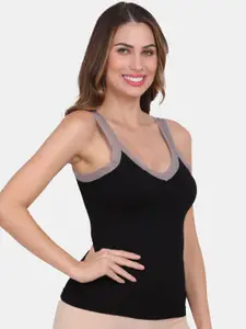 Amour Secret Women Black Lightly-Padded Stretch Fit Seamless Camisole