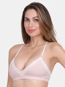 Amour Secret Pink & White Lightly Padded T-shirt Bra