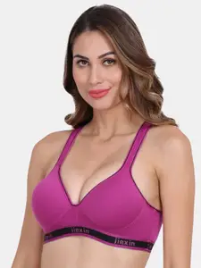 Amour Secret Purple & Black Lightly Padded Sports Bra