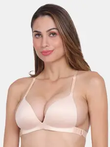 Amour Secret Beige Lightly Padded Side Closure Bra