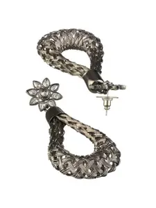 Priyaasi Silver Plated Contemporary Ear Cuff Earrings