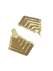 Priyaasi Gold-Toned Contemporary Drop Earrings