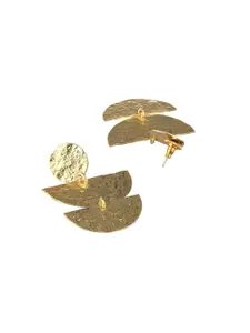 Priyaasi Gold-Toned Contemporary Gold-Plated Drop Earrings