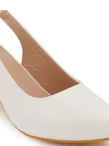 SCENTRA White Kitten Pumps