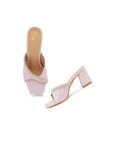 SCENTRA Women Purple Embellished Block Heels
