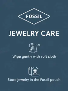 Fossil Lane Women Gold-Toned Cubic Zirconia Charm Bracelet