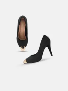 DressBerry Black Velvet Pumps Heels
