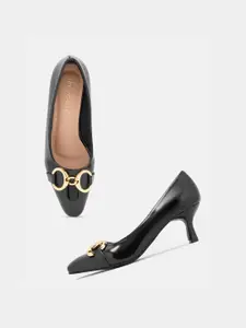 DressBerry Black Kitten Pumps Heels