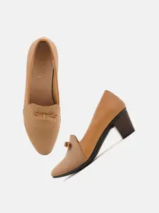 DressBerry Block Pumps Heels with Bows