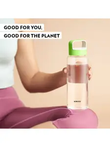 Borosil Crysto Wide Mouth & Microwave Safe  Regular Water Bottle With Lid 750 ml