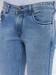 Duke Men Blue Slim Fit Heavy Fade Stretchable Jeans