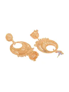 Efulgenz Gold-Plated Contemporary Drop Earrings
