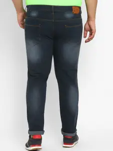 Urbano Plus Men Grey Low Distress Heavy Fade Stretchable Jeans