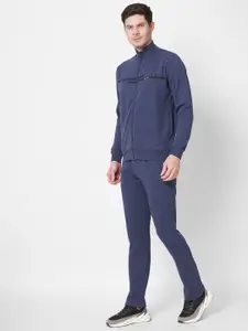 Sweet Dreams Men Navy Blue Fleece Tracksuits