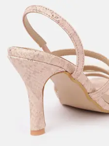 DressBerry Snake Skin Textured Stiletto Heels