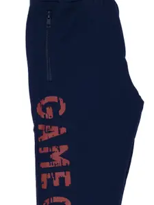 Status Quo Boys Navy Blue Cotton Regular-Fit Track Pants
