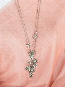 SHAYA Silver-Toned & White 925 Sterling Silver Necklace