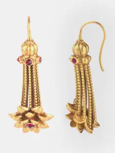 SHAYA Gold Plated Contemporary Drop Earrings