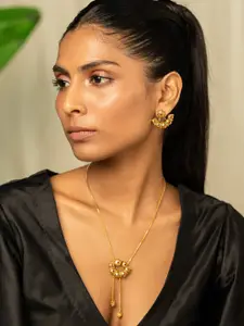 SHAYA Gold Plated Contemporary Studs Earrings