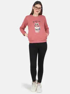 Monte Carlo Women Rust Printed Sweatshirt