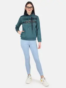 Monte Carlo Women Green Printed Sweatshirt