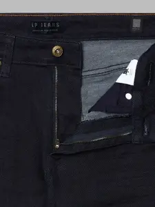 Louis Philippe Jeans Men Navy Blue Cotton Slim Fit Jeans
