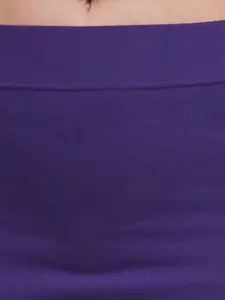 Hill Islands Premium Purple Cotton Saree Shapewear