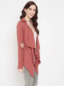 Hypernation Women Rust Open Front Shrug