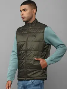 Allen Solly Men Olive Green Sleeveless Padded Jacket