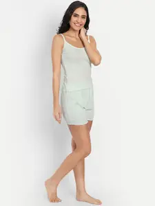 BLAZON Women Pure Cotton Sleeveless Night suit