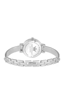 CRESTELLO Women Pink Printed Dial Stainless Steel Bracelet Style Analogue Watch CR-JWL126