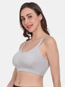 Amour Secret Grey Removable Lightly Padded Anti Odour Sports Bra
