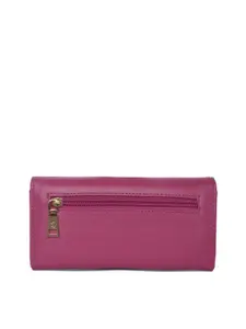 Caprese Pink Leather Structured Wallet