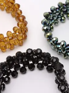 PANASH Women Pack Of 3 Pearl Beaded Bracelet