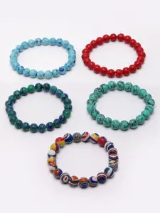 PANASH Women Pack Of 5 Artificial Beads Bracelets