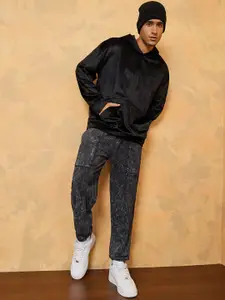 Styli Men Acid Wash Relaxed Fit Mid-Rise Joggers