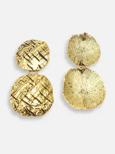 SOHI Women Gold-Plated Contemporary Drop Earrings