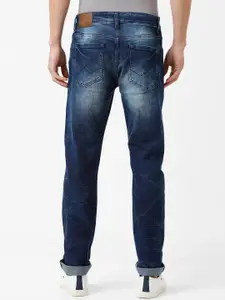 WROGN Men Blue Solid Heavy Fade Regular Fit Jeans