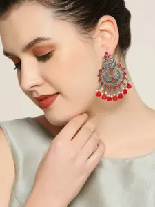 OOMPH Green Set Of 2 Floral Chandbalis Earrings