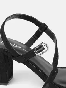 DressBerry Textured Block Heels