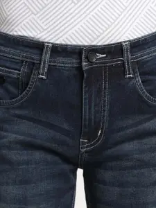 Turtle Men Narrow Tapered Fit Heavy Fade Stretchable Jeans