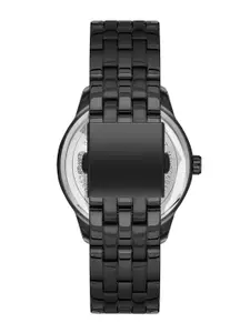 Ferro Men Black Dial & Black Stainless Steel Straps Analogue Watch F1974A-958-G